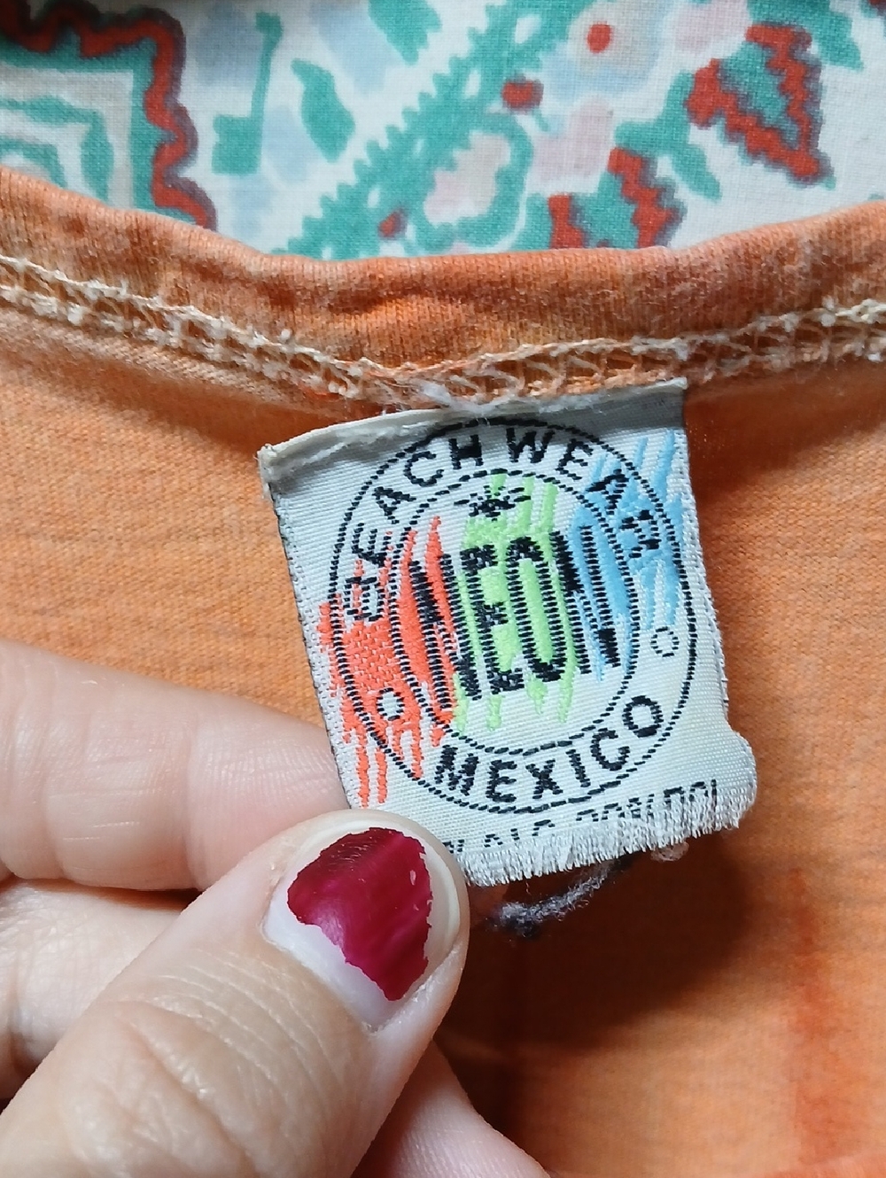 Unisex Neon Beachwear Puerto Vallarta Mexico Tie Dye Tank Top, No Size Tags (L?) - Picture 8 of 12